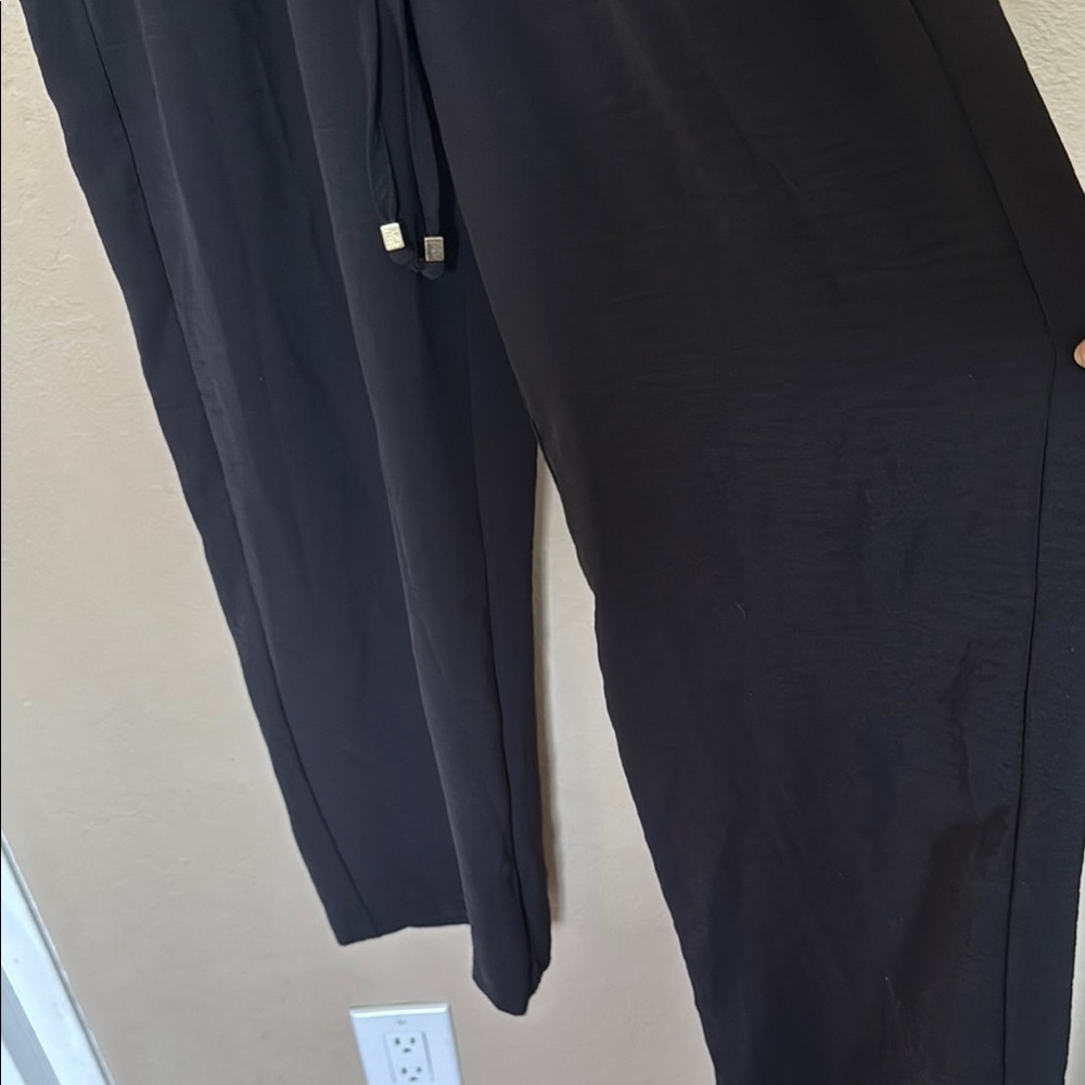 Michael Kors Women’s Black Halter Jumpsuit cropped wide leg size XS - Picture 7 of 16